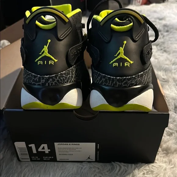 Jordan 6 Rings Black and Gray Sneakers - Picture 4 of 11